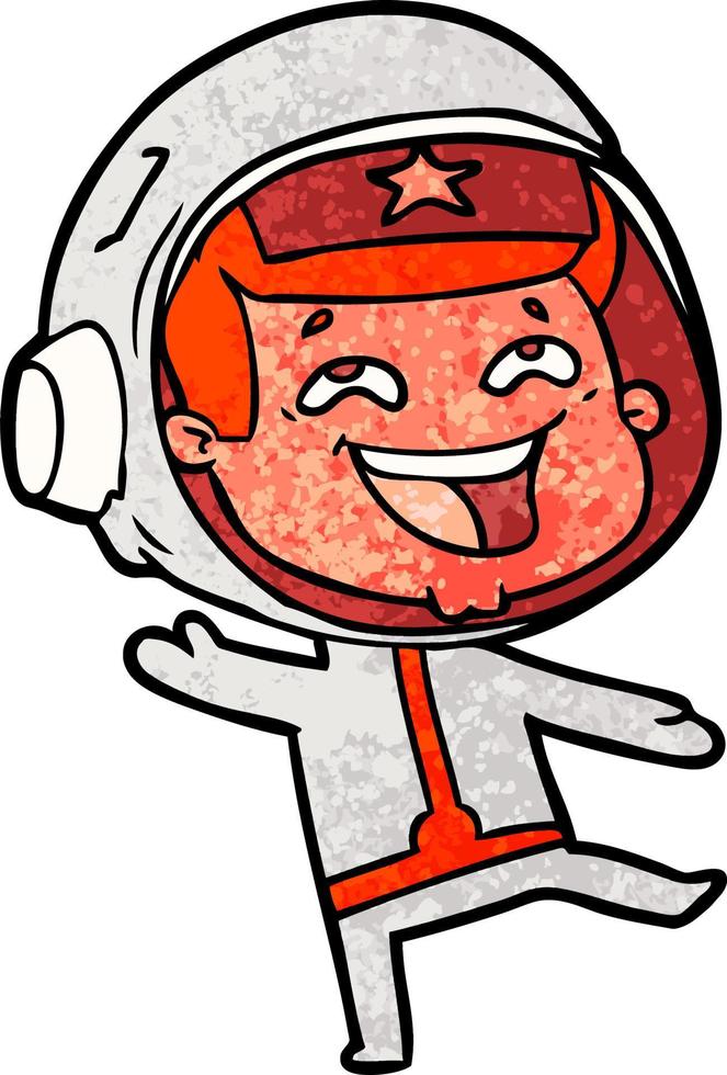 menino astronauta feliz vetor