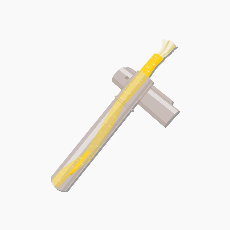 editável isolado na escova de dentes orgânica miswak de fundo branco no suporte obliquamente ilustração vetorial para o conceito de estilo de vida saudável com cultura islâmica ou ayurvédica vetor