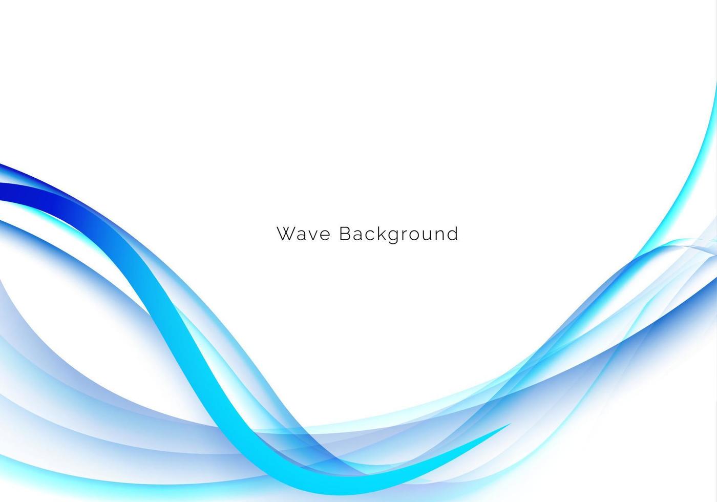 fundo de design abstrato elegante onda azul vetor