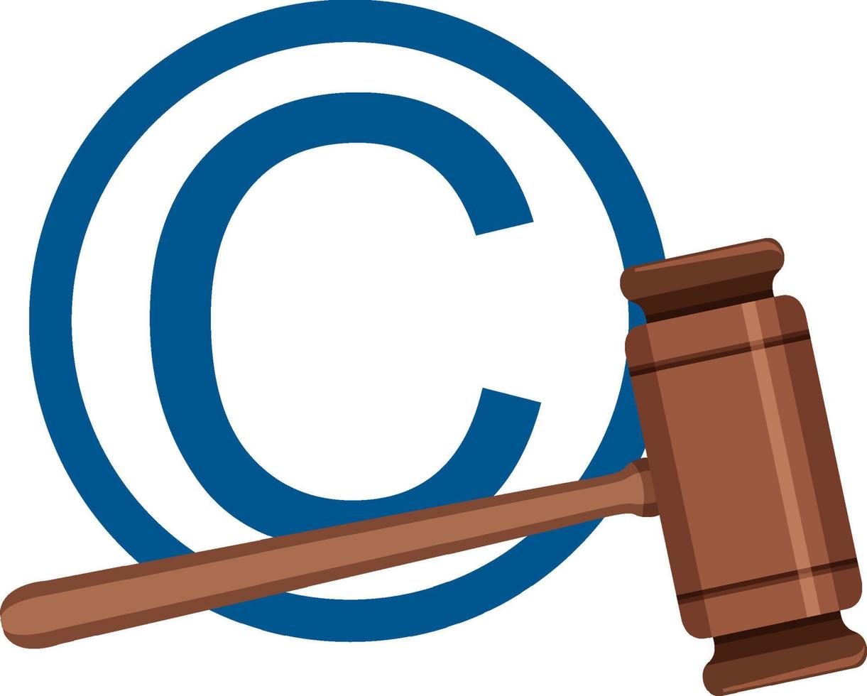 vetor de conceito de símbolo de direitos autorais
