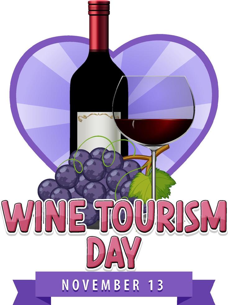 design de banner do dia do turismo do vinho vetor