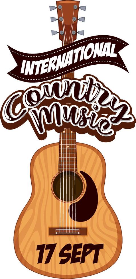 design de cartaz de música country internacional vetor