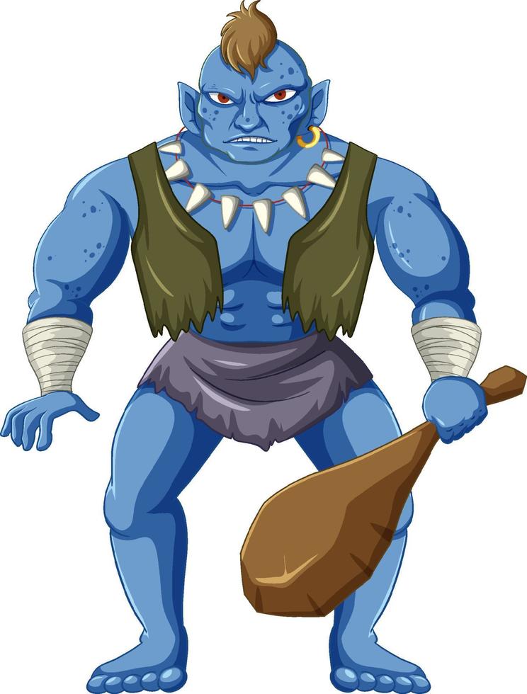 personagem de desenho animado orc isolado vetor