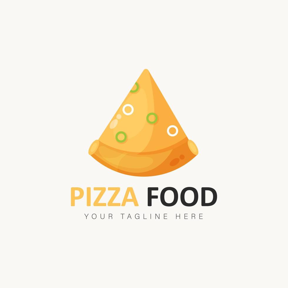 ilustração de design de logotipo de fatia de pizza vetor