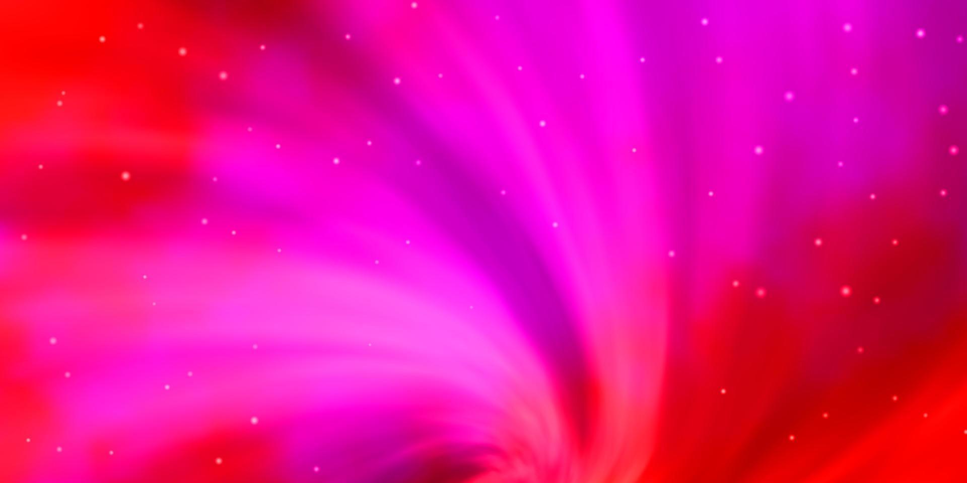 modelo de vetor rosa claro, vermelho com estrelas de neon.