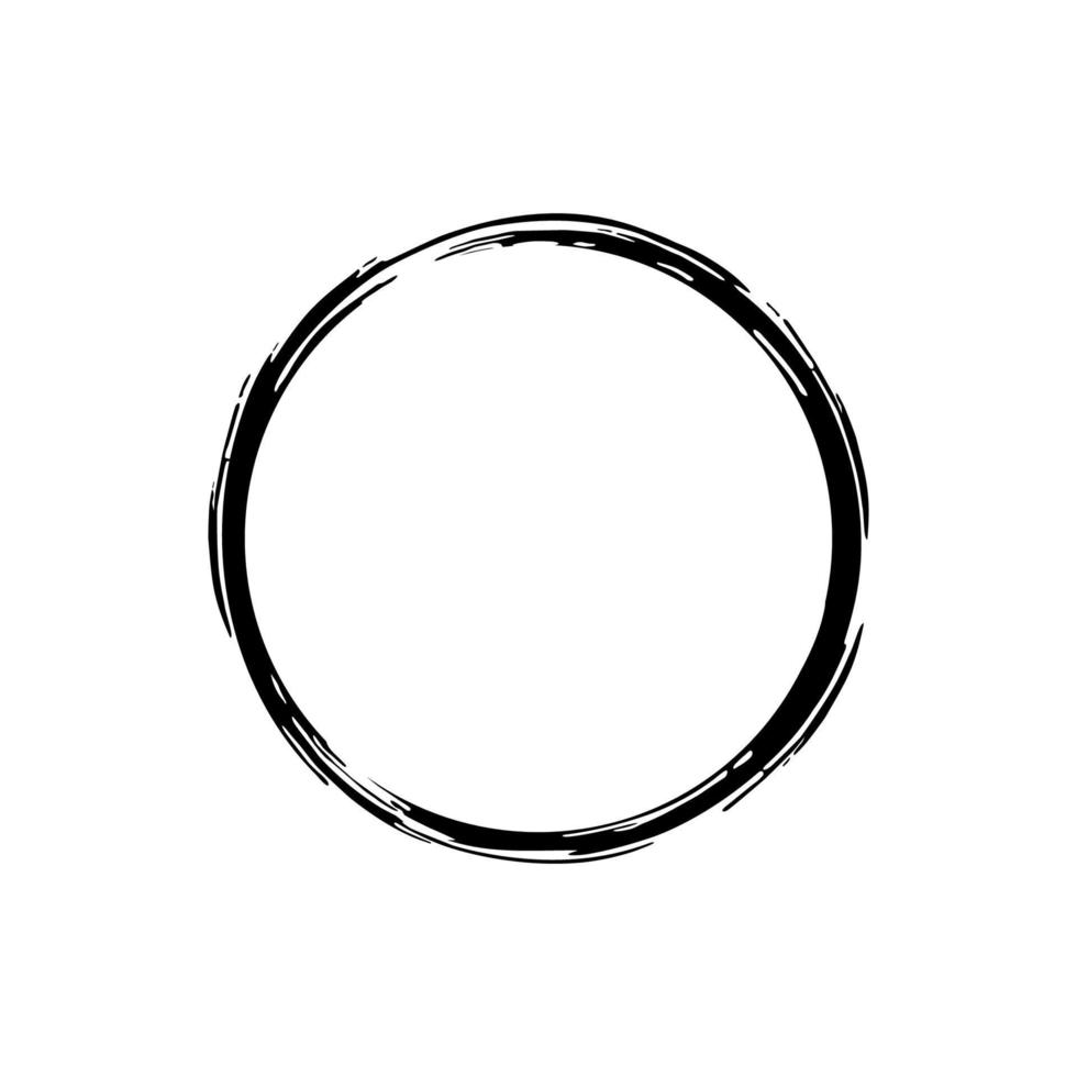 símbolo de ícone de círculo zen. ilustração zen para logotipo, moldura de arte, ilustração de arte, site ou elemento de design gráfico. ilustração vetorial vetor