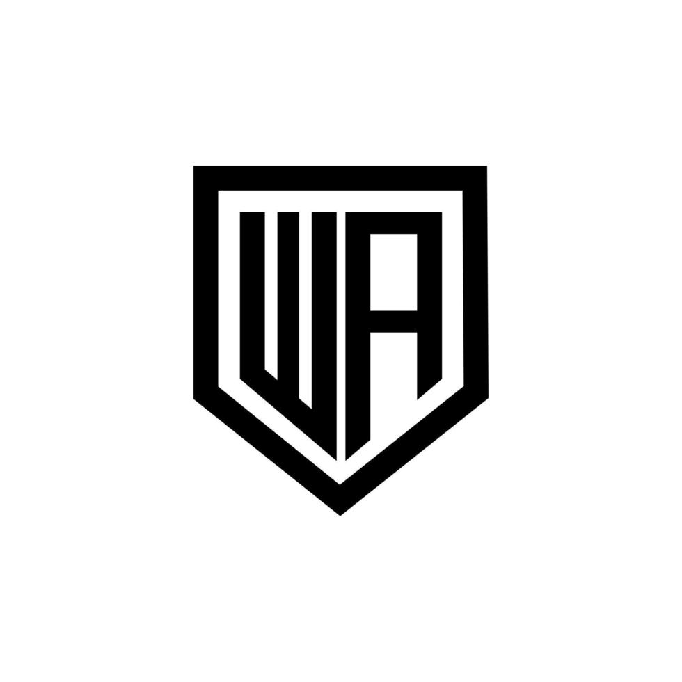 wa carta design de logotipo com fundo branco no ilustrador. logotipo vetorial, desenhos de caligrafia para logotipo, pôster, convite, etc. vetor