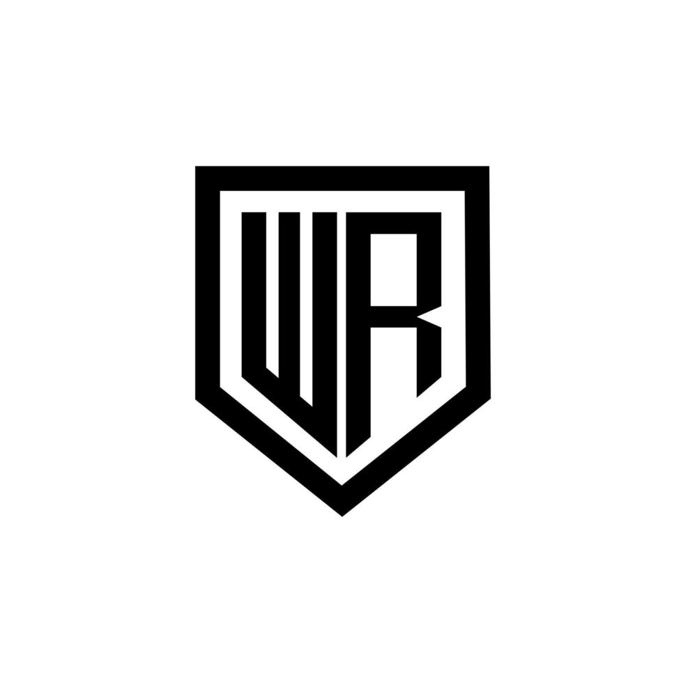 design de logotipo de carta wr com fundo branco no ilustrador. logotipo vetorial, desenhos de caligrafia para logotipo, pôster, convite, etc. vetor