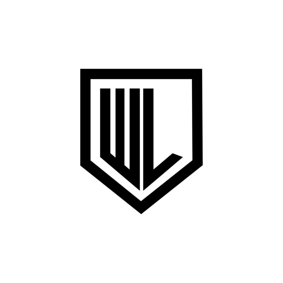 design de logotipo de carta wl com fundo branco no ilustrador. logotipo vetorial, desenhos de caligrafia para logotipo, pôster, convite, etc. vetor