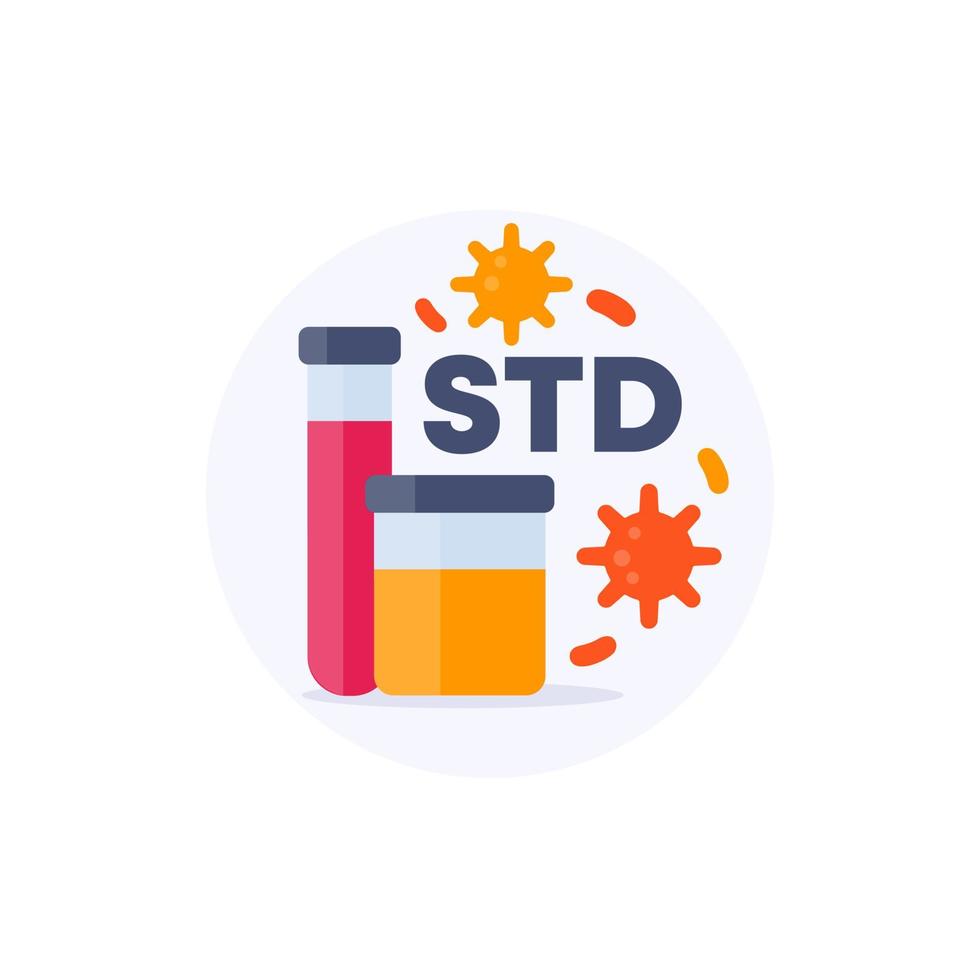 ícone de vetor de teste e diagnóstico std