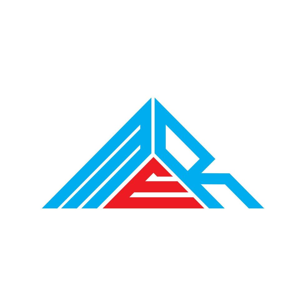 mer carta logotipo design criativo com gráfico vetorial, mer logotipo simples e moderno em forma de triângulo. vetor