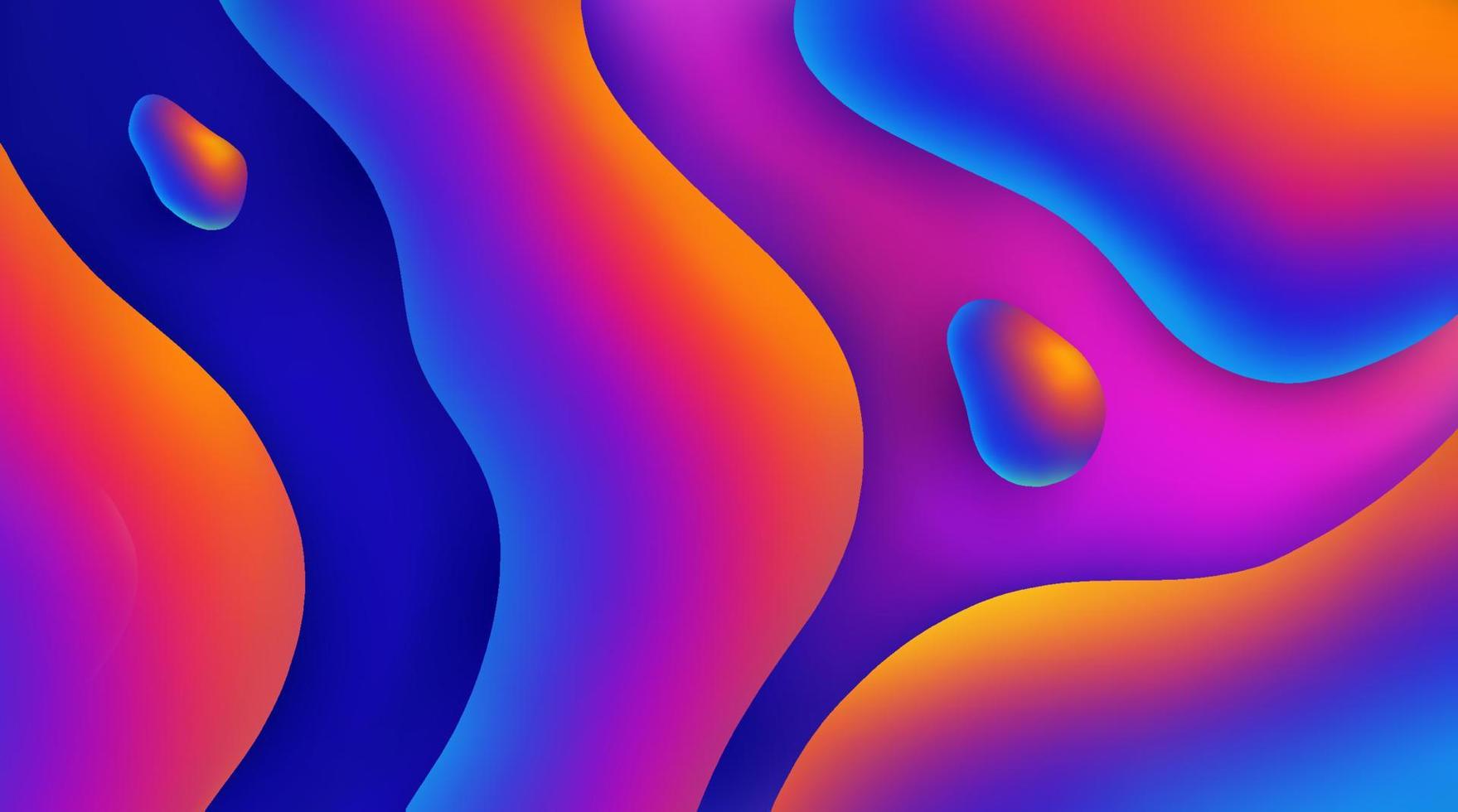 cenário ondulado de formas coloridas. vetor de fundo gradiente fluido. vetor 3D.
