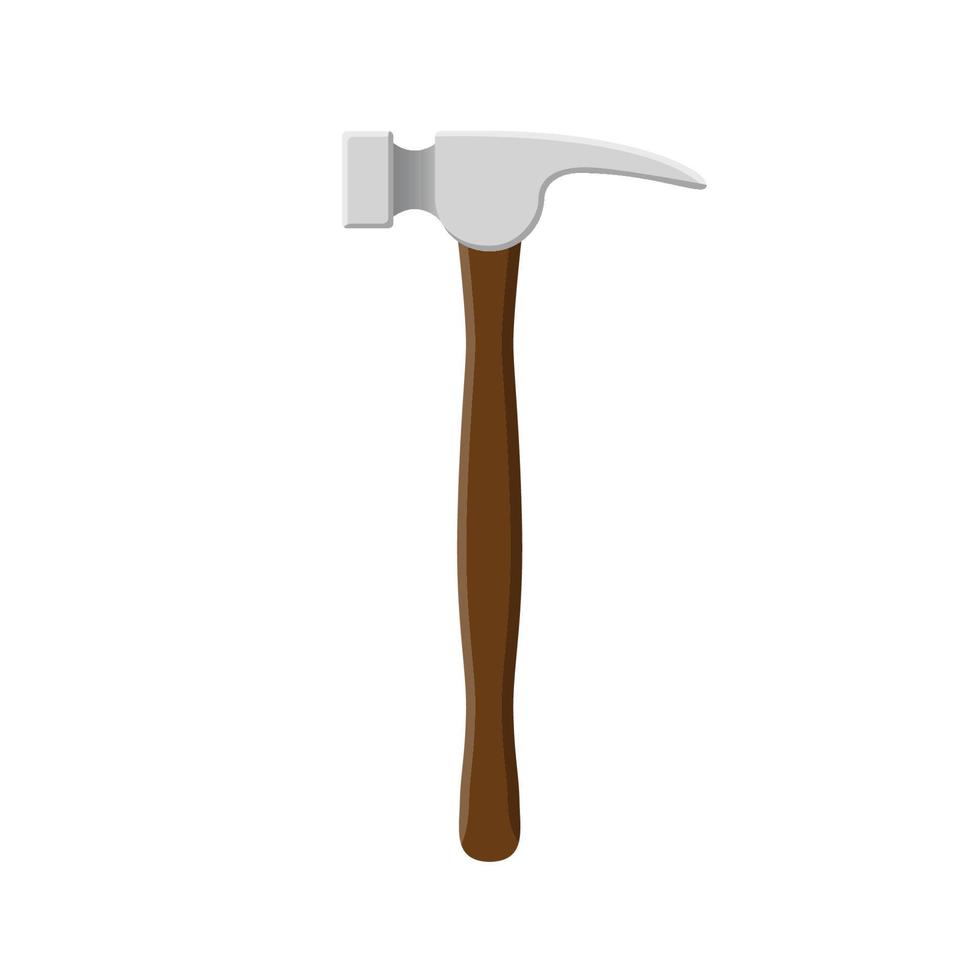 ilustração vetorial de martelo de garra em estilo simples. ferramenta de reparo em casa. vetor