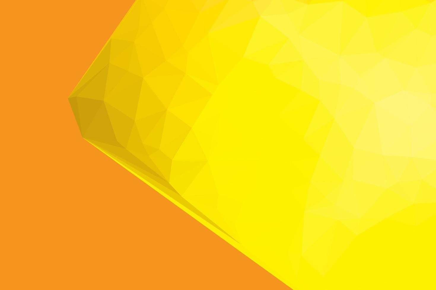 fundo abstrato amarelo e laranja, formas de triângulo texturizado de baixo poli em padrão aleatório, vetor livre de fundo lowpoly na moda
