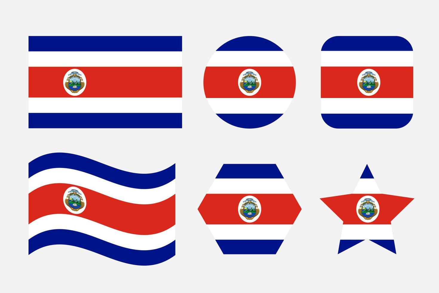 ilustração simples da bandeira da costa rica para o dia da independência ou eleição vetor