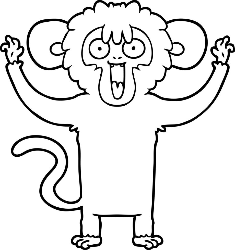 personagem de desenho animado de macaco vetor