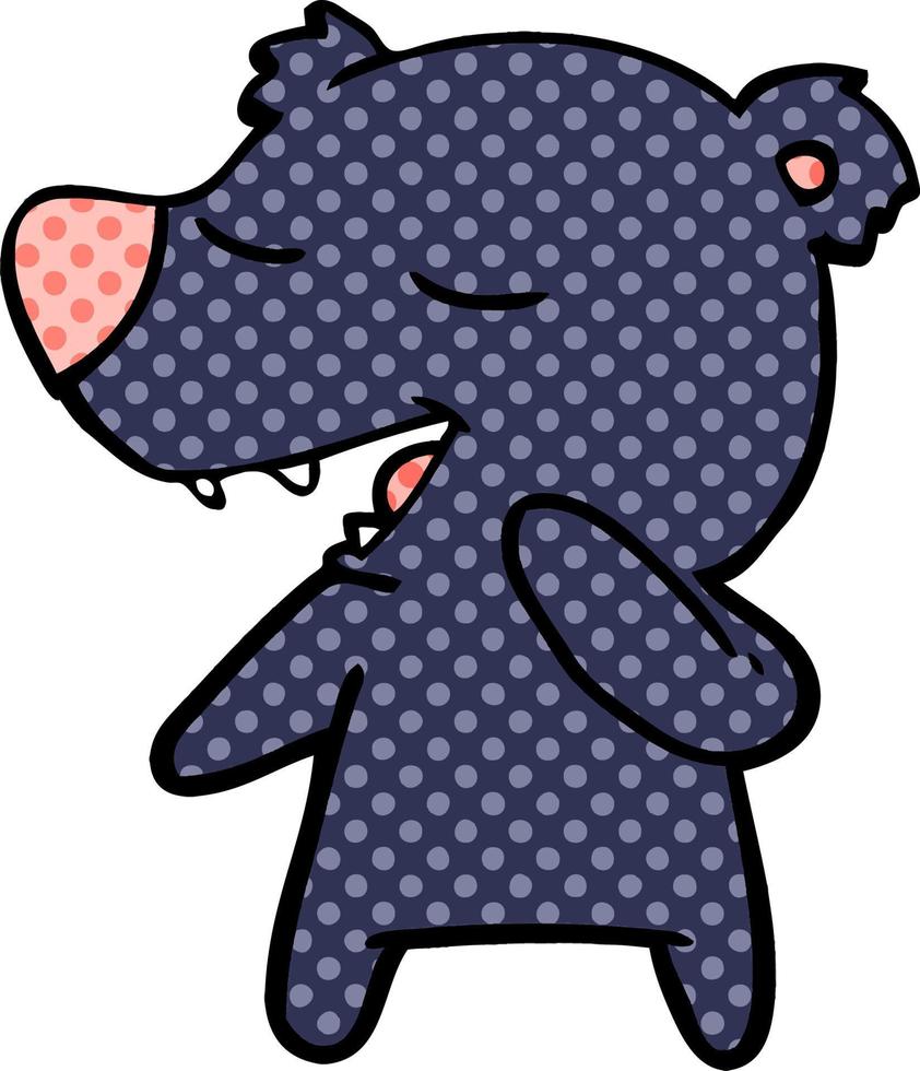 urso de personagem de desenho animado vetor