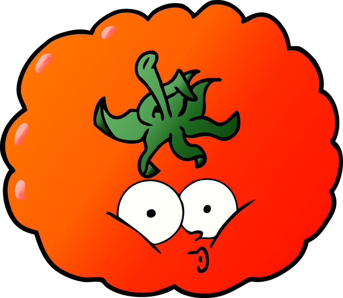 personagem de desenho animado de tomate vetor