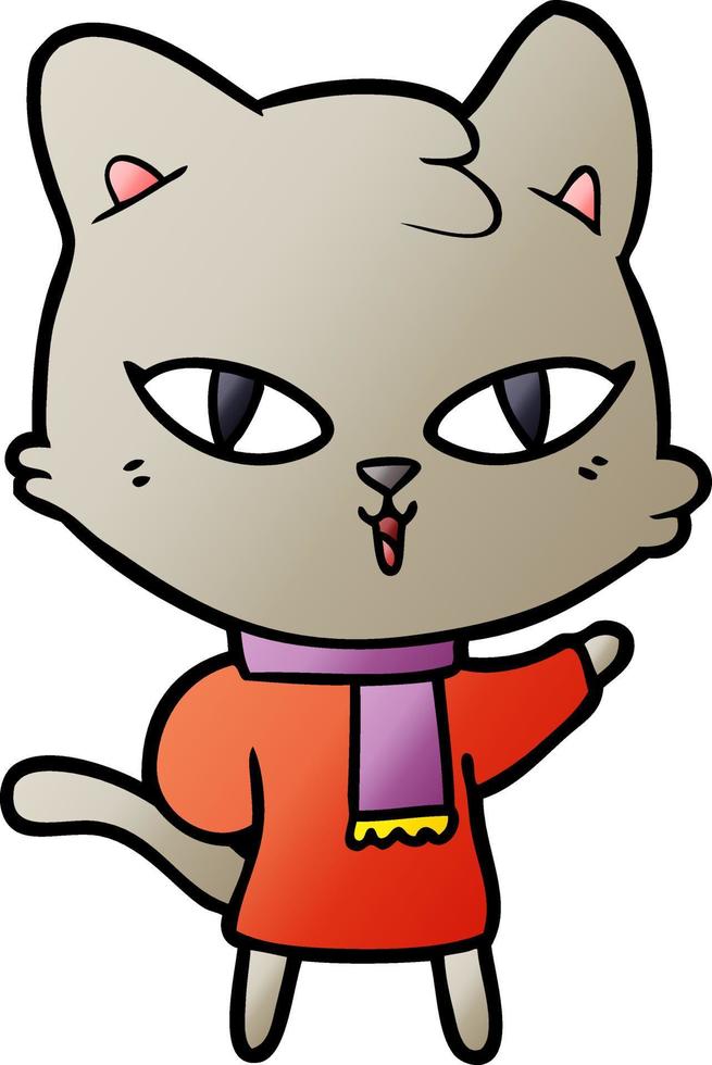 personagem de desenho animado gato vetor