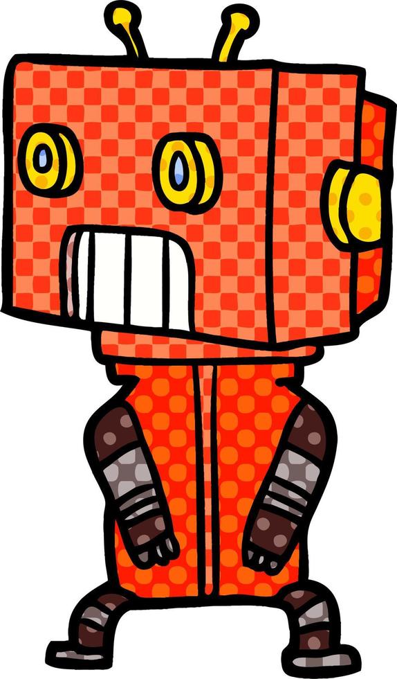 personagem de desenho animado robô vetor