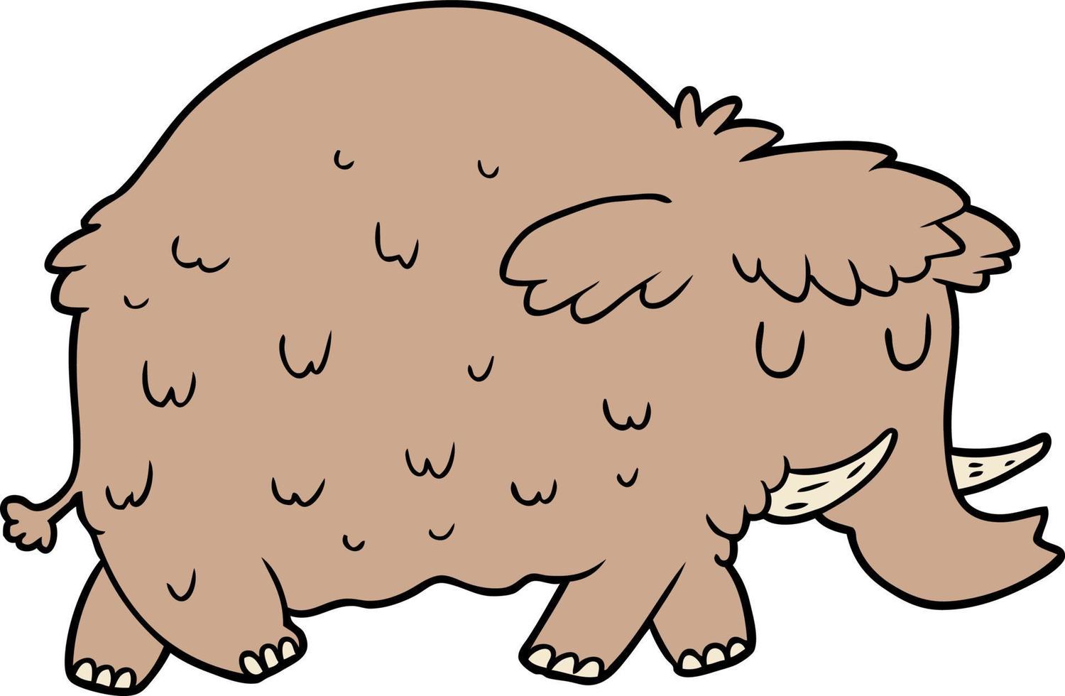 mamute pré-histórico dos desenhos animados vetor