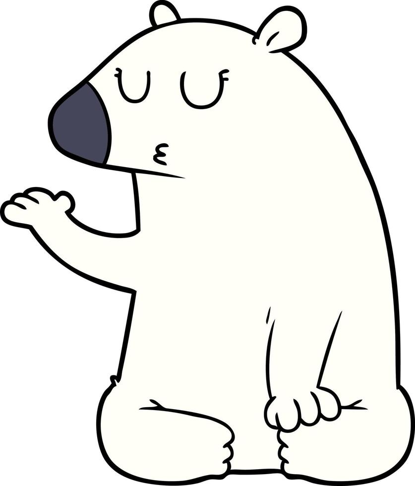 desenho animado urso polar vetor
