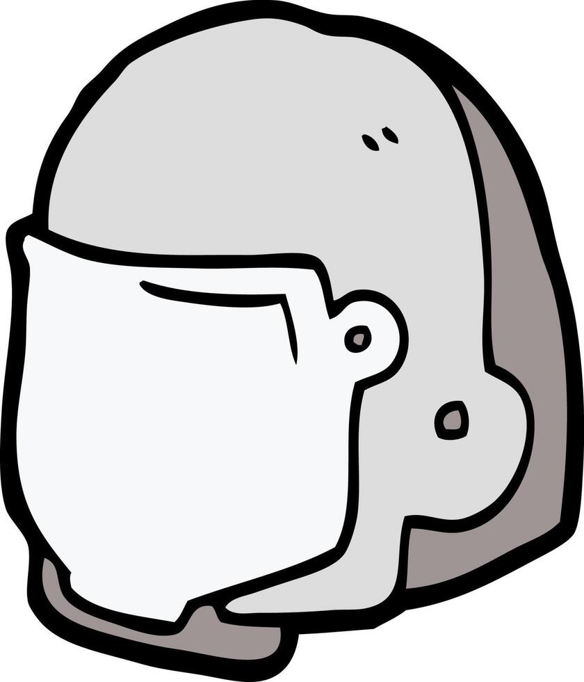 capacete de desenho animado vetor