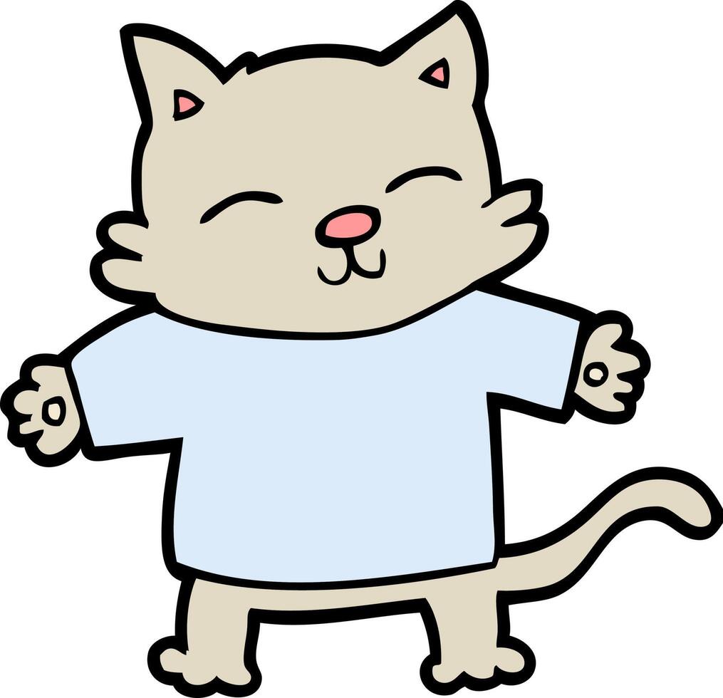 gato de desenho animado feliz vetor