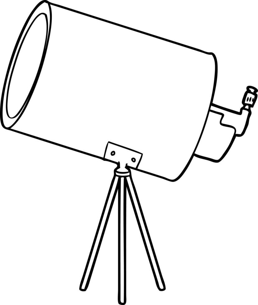 grande telescópio de desenho animado vetor