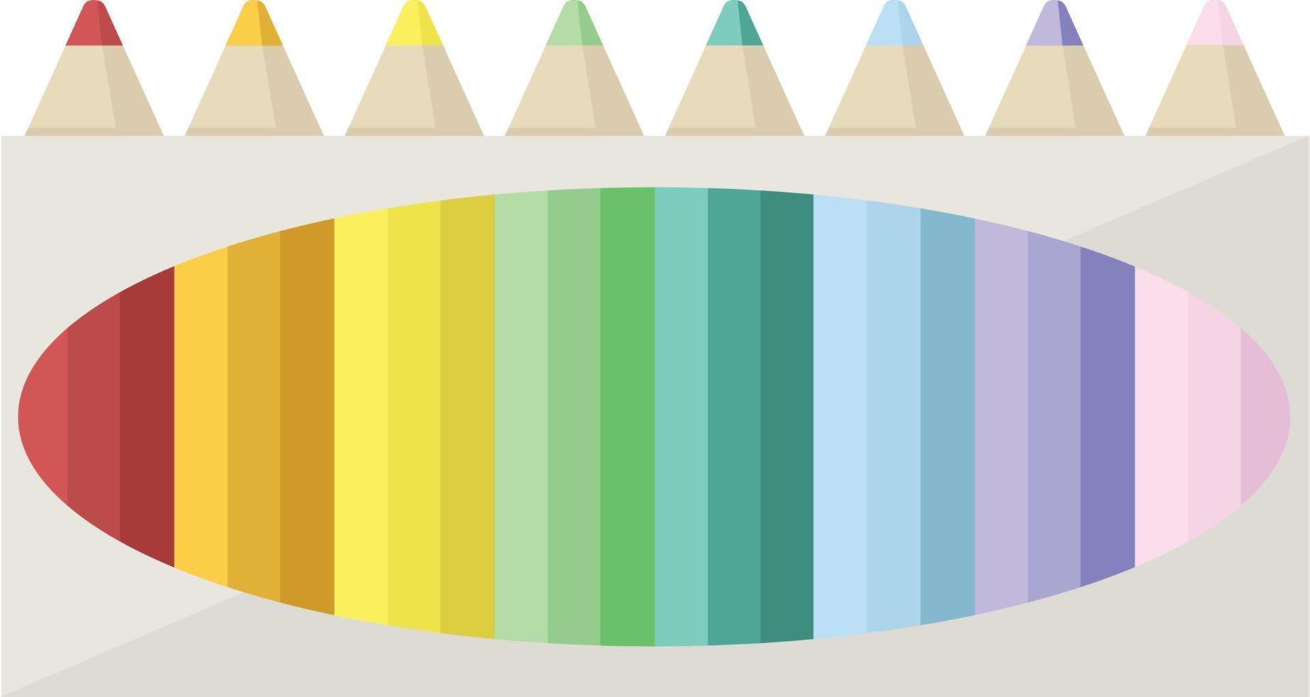 pacote de ícone gráfico de ilustração vetorial de lápis de colorir vetor