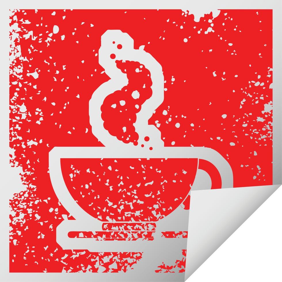 ilustração de ícone vetorial de uma xícara de café quente vetor