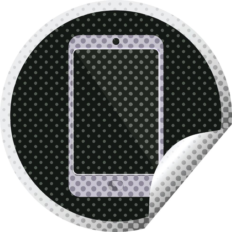 adesivo circular de ilustração vetorial gráfico de telefone celular vetor