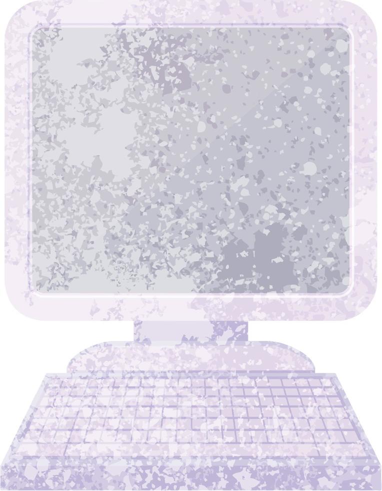 ilustração de cor lisa de um computador vetor