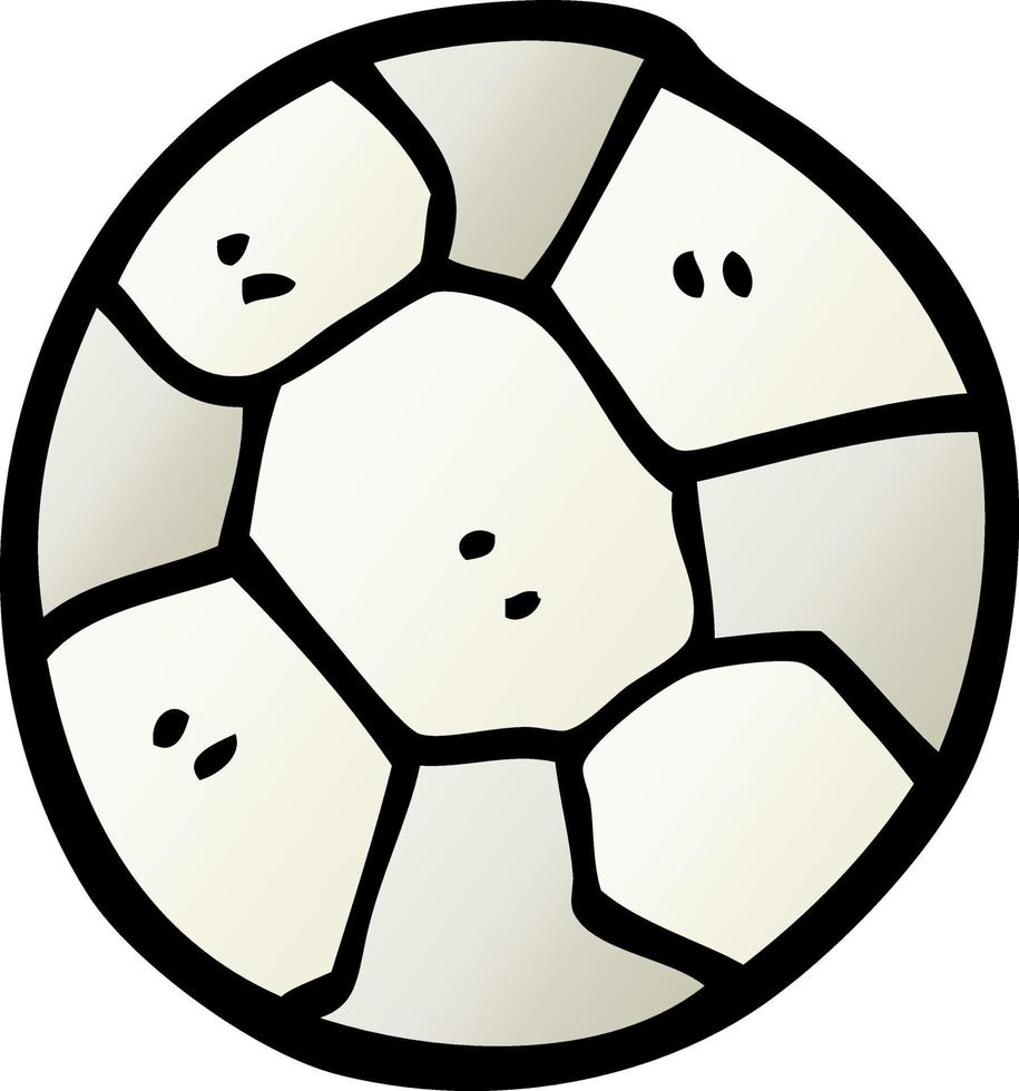 bola de futebol dos desenhos animados de ilustração vetorial gradiente vetor