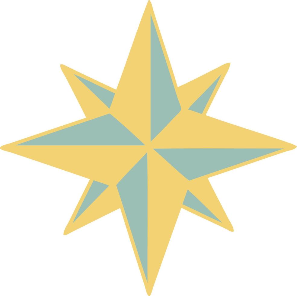 ícone de estilo de tatuagem de uma estrela vetor