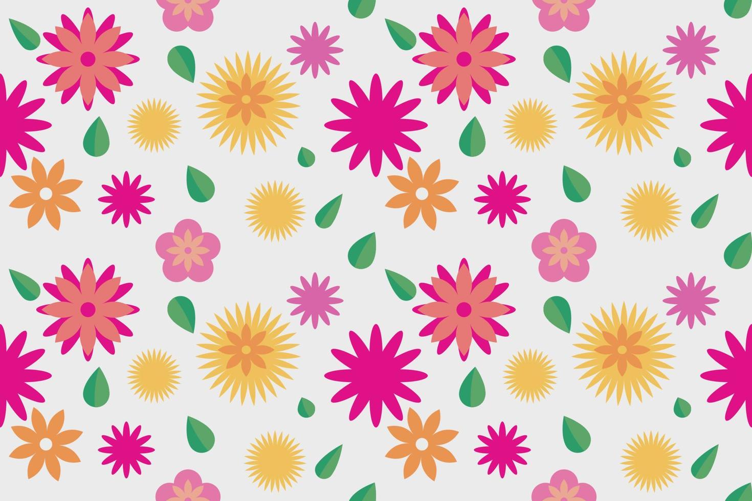 fundo de flores coloridas, ilustração em vetor padrão sem emenda.