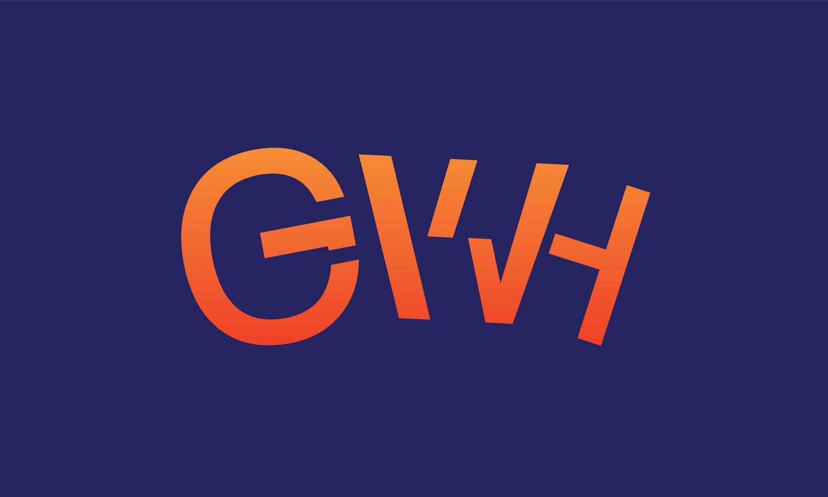design criativo do logotipo da carta chw com gráfico vetorial vetor