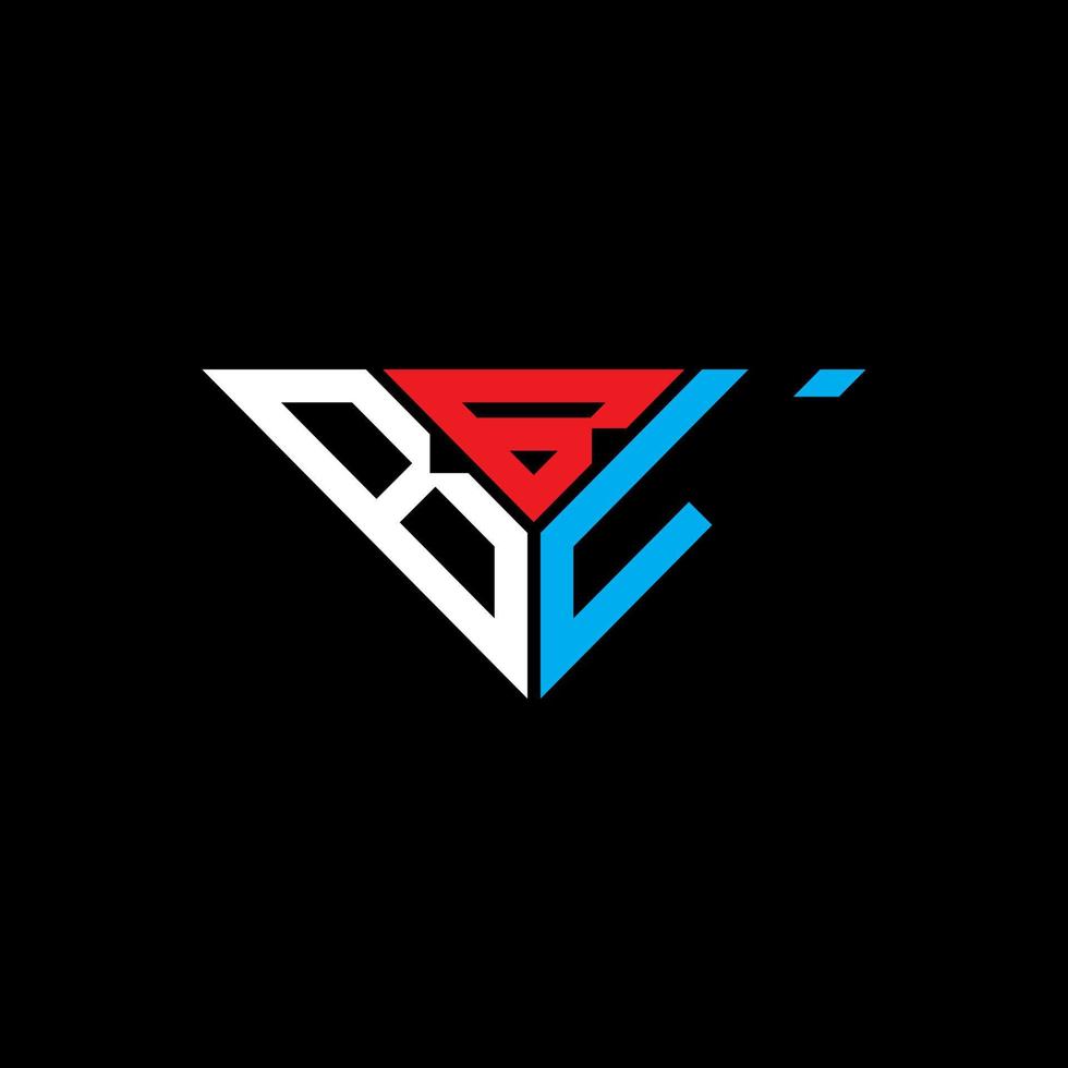 design criativo do logotipo da letra bbl com gráfico vetorial, logotipo simples e moderno bbl em forma de triângulo. vetor