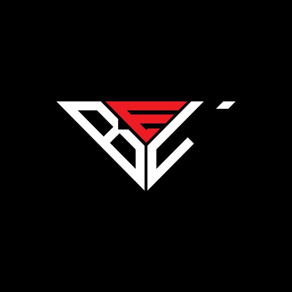 bel letter logo design criativo com gráfico vetorial, bel logotipo simples e moderno em forma de triângulo. vetor