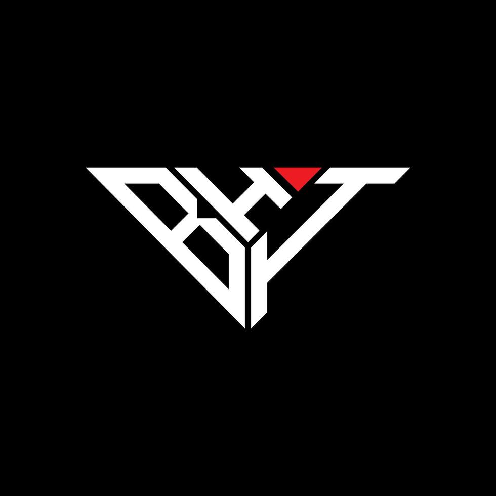 design criativo do logotipo da letra bhi com gráfico vetorial, logotipo simples e moderno bhi em forma de triângulo. vetor