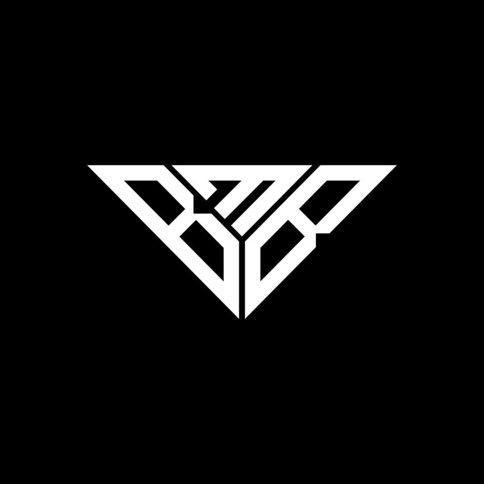 design criativo do logotipo da carta bmb com gráfico vetorial, logotipo simples e moderno bmb em forma de triângulo. vetor