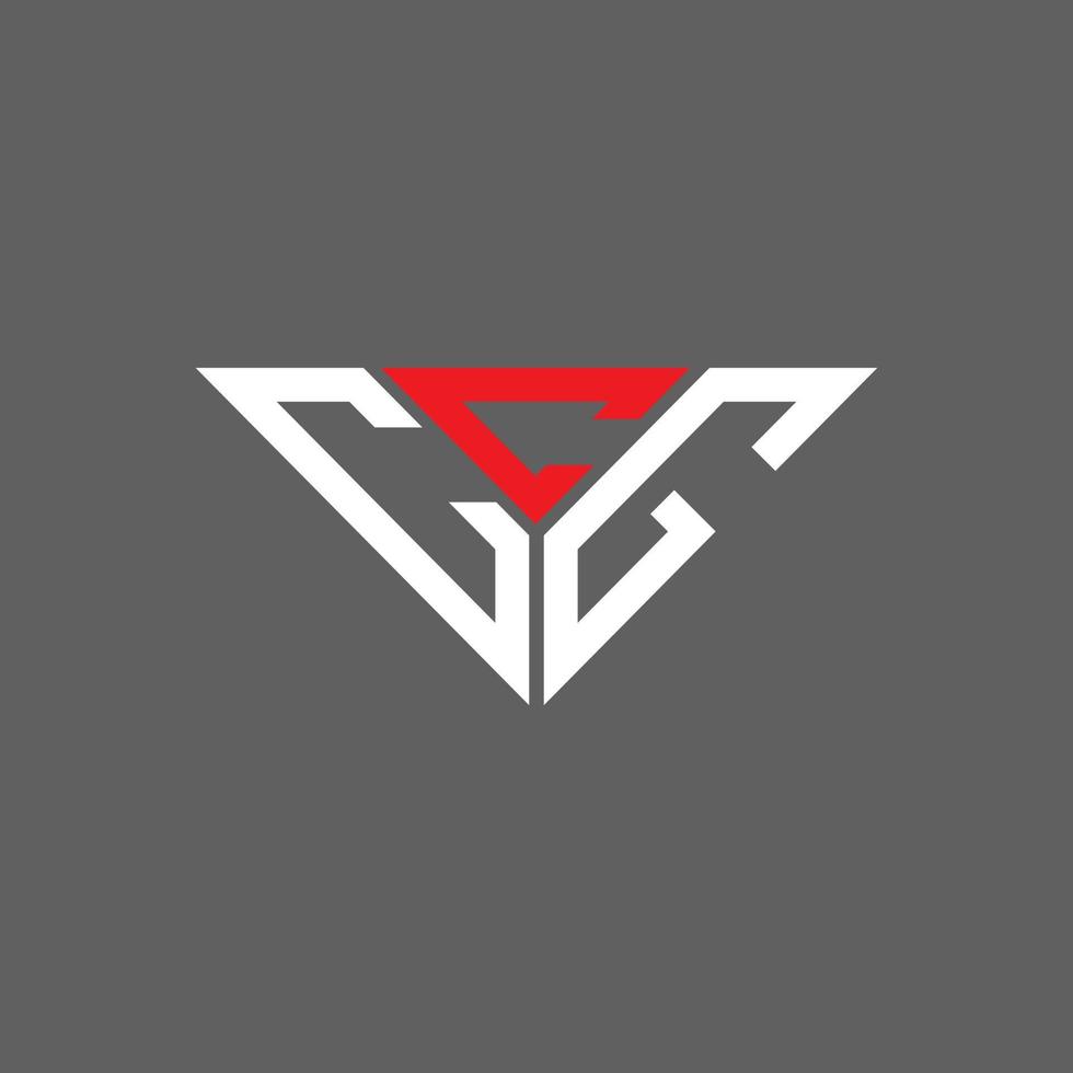 design criativo do logotipo da carta ccg com gráfico vetorial, logotipo simples e moderno ccg em forma de triângulo. vetor