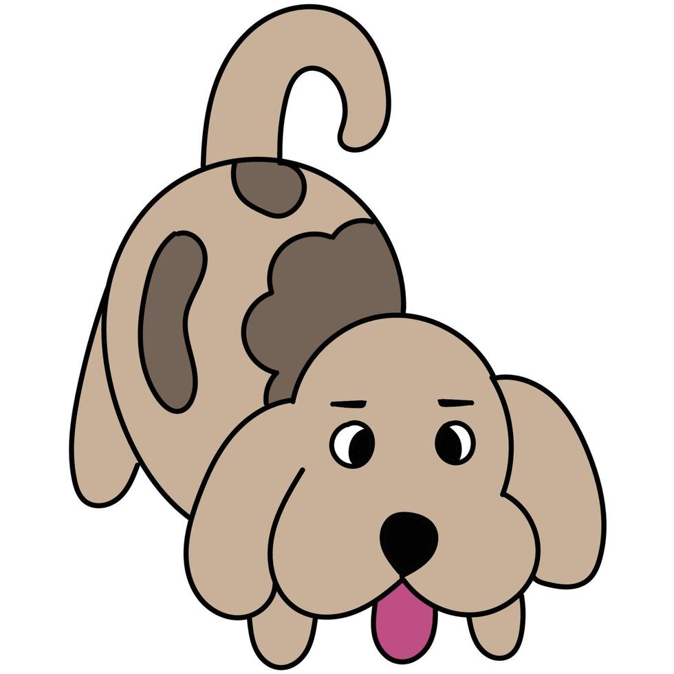 ilustração de cachorro de desenho animado vetor