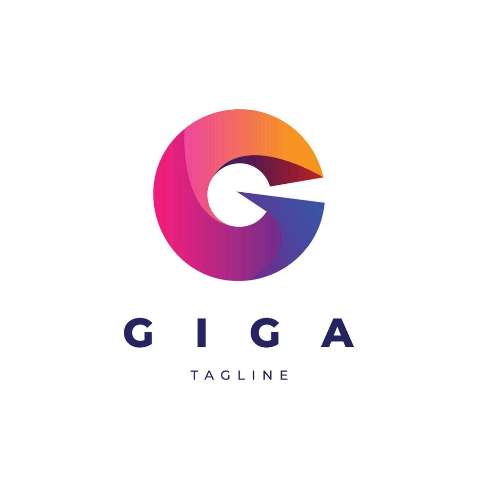 modelo de design de logotipo de marca g abstrata moderna vetor