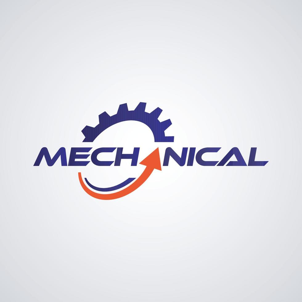 modelo de design de logotipo de engrenagem mecânica técnica vetor