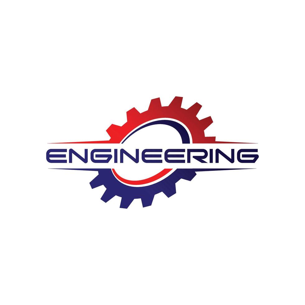 modelo de símbolo de design de logotipo de engrenagem de engenharia vetor