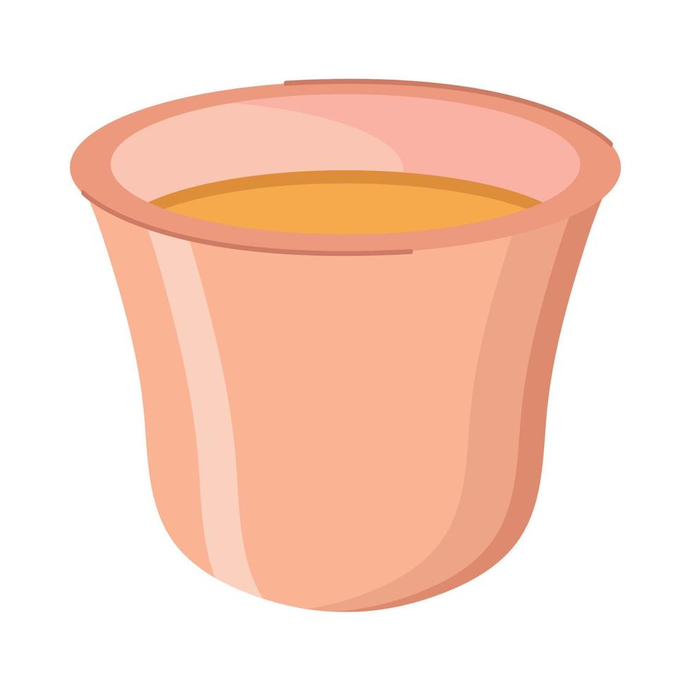 xícara de chá rosa cerâmica vetor