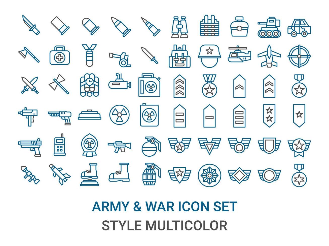 ilustração vetorial e ícone do logotipo ícone da arma do exército perfeito. sinal de ícone da coleção moderna para conceito móvel e design de aplicativos web. belo projeto perfeito. vetor