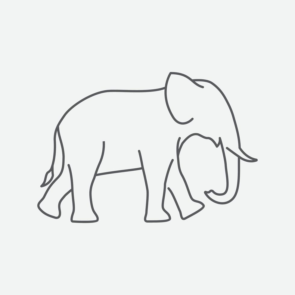 ícone do logotipo do elefante. símbolo de design de elefante simples. elefante logotipo sinal ilustração vetorial design. ilustração vetorial vetor