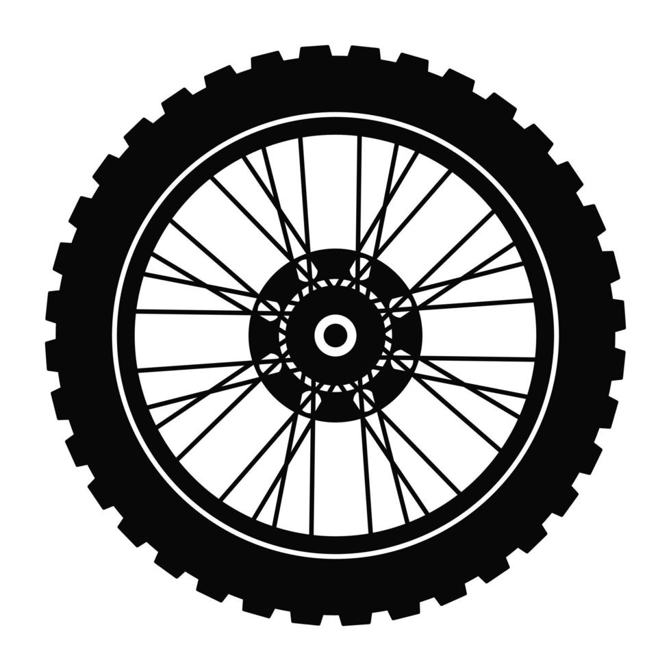 roda de motocicleta, design de modelo de motocicleta para logotipo, crachá, emblema e outros vetor